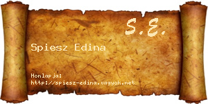 Spiesz Edina névjegykártya
