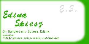 edina spiesz business card